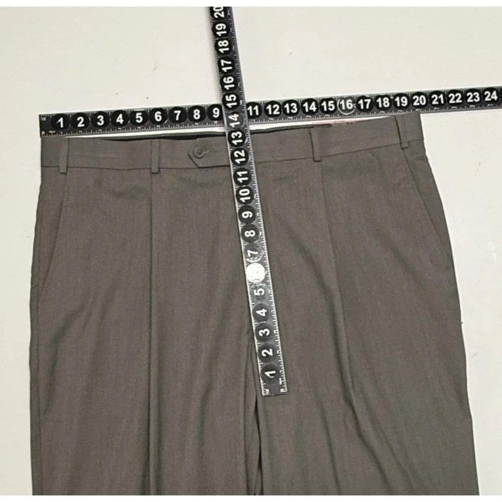 Alfani Dress Pants Mens 40X30 Gray Pleated‎ Casual Office Career NWT